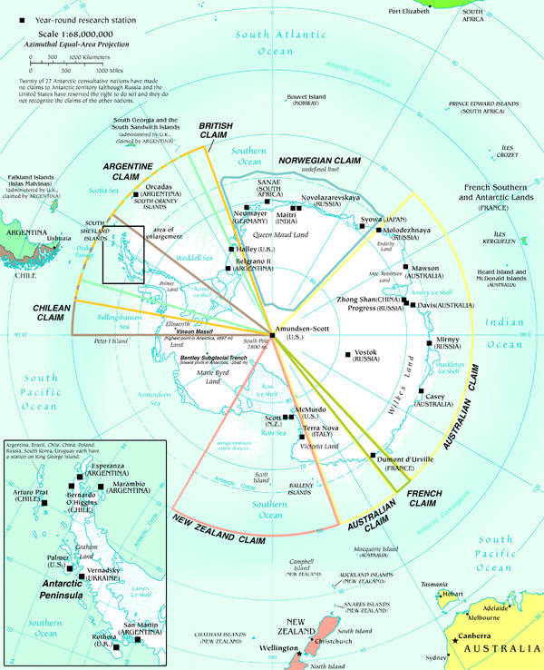 Map of Antarctica map