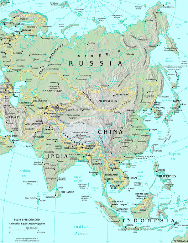 World Map Of Asia