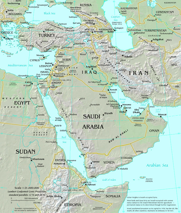 Map Of Middle East Map Middle East Atlas