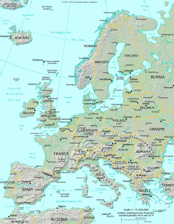 Map Of Europe Uk Map of Europe map, Europe Atlas